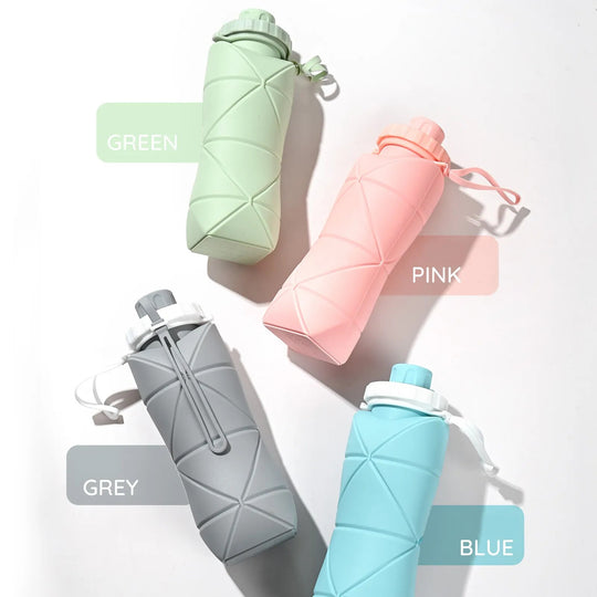 Foldable Water Bottle. Great for use during indoor clinical shifts or Outdoor Camping and Travel 600ML