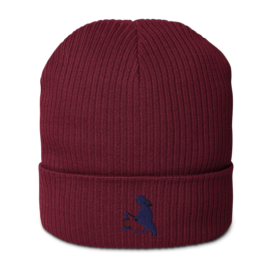 Lady with the Lamp Embroidered Organic ribbed beanie