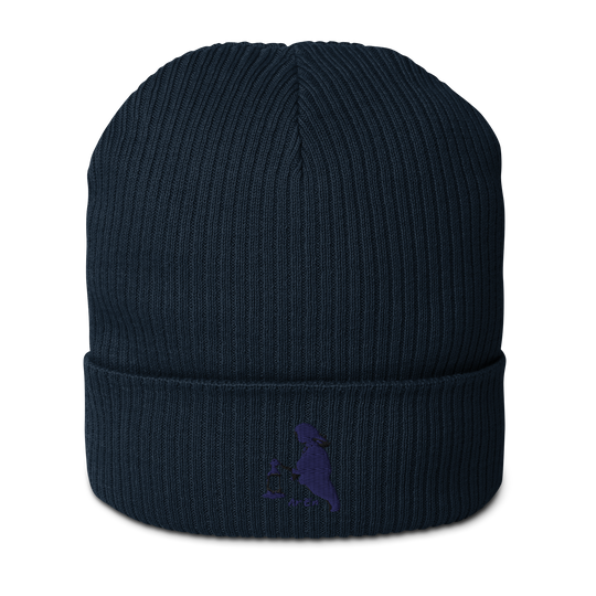 Lady with the Lamp Embroidered Organic ribbed beanie