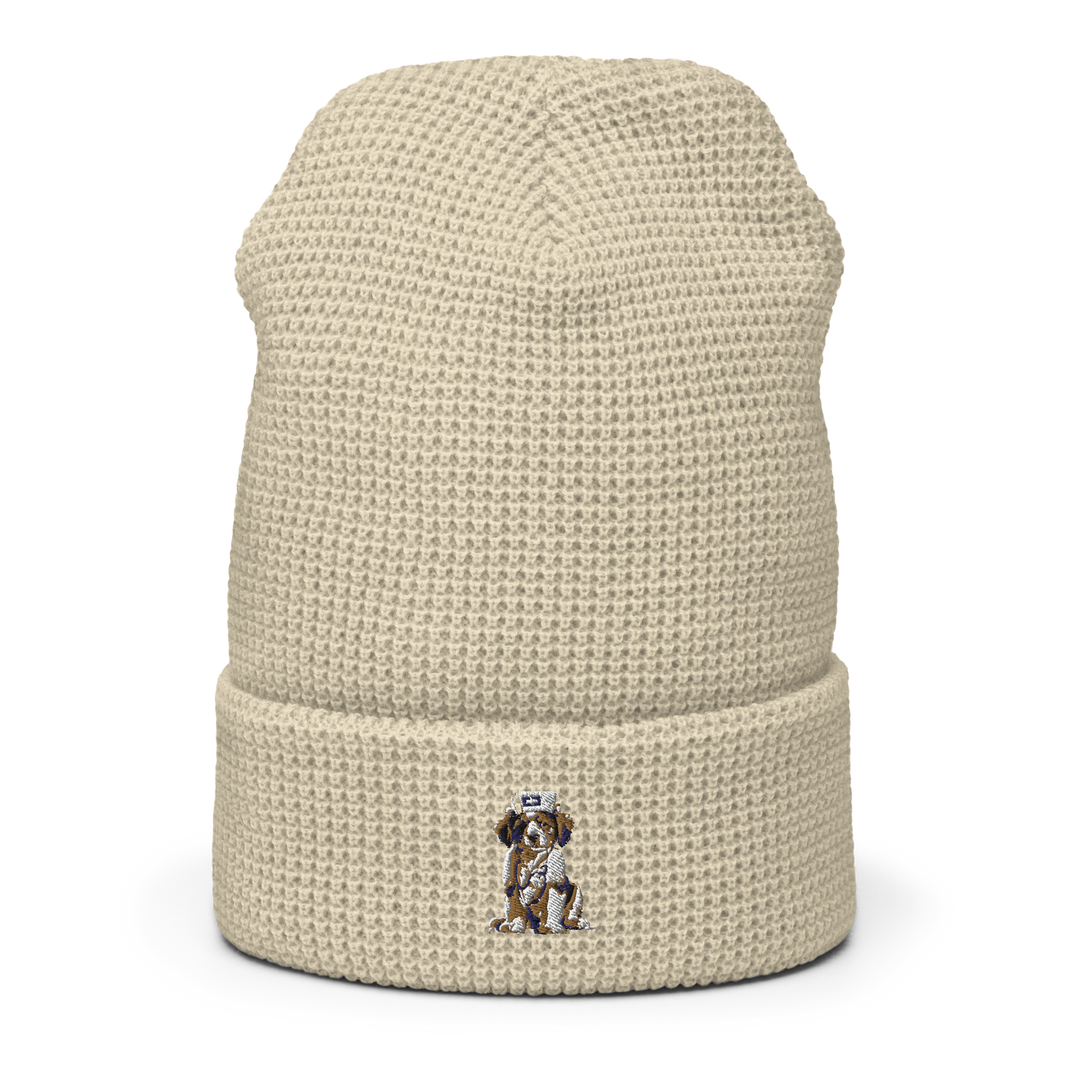 Bruguo Embroidered Waffle beanie