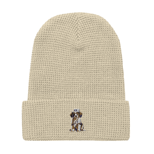 Bruguo Embroidered Waffle beanie