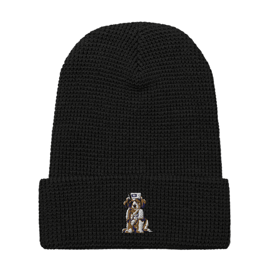 Bruguo Embroidered Waffle beanie