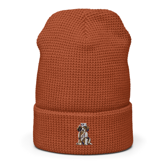 Bruguo Embroidered Waffle beanie