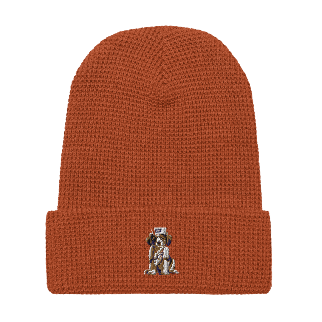 Bruguo Embroidered Waffle beanie