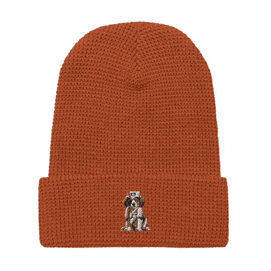 Bruguo Embroidered Waffle beanie