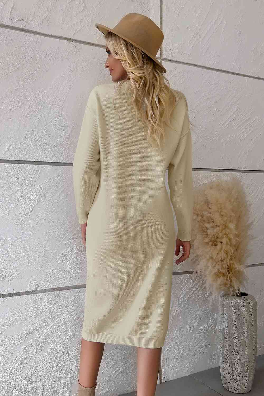 casual buttoned knitted Dress