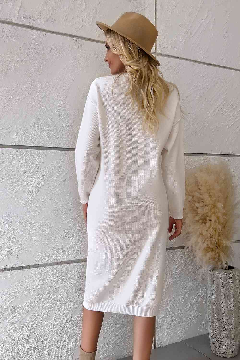 casual buttoned knitted Dress