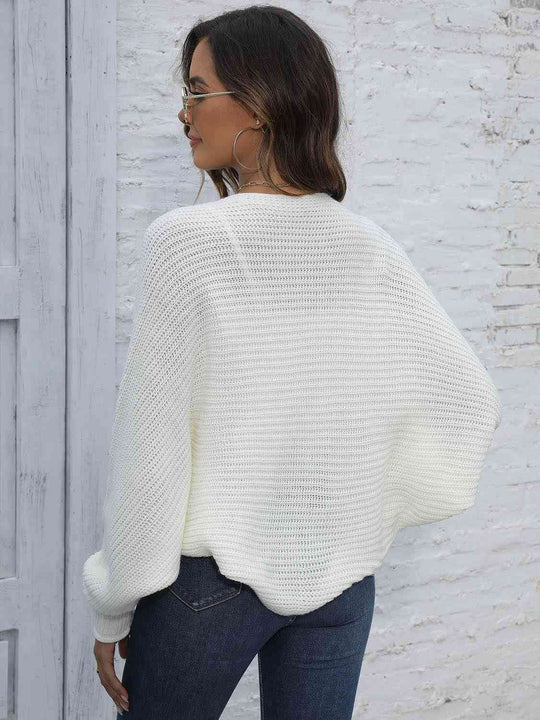 Dropped Wing open front cardigan