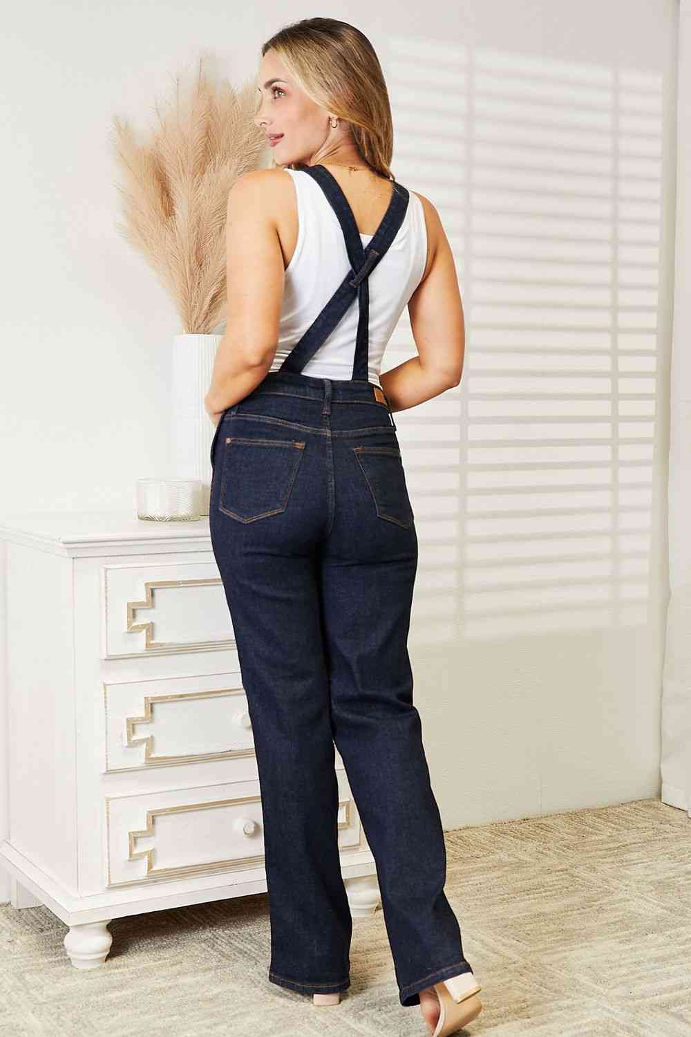 High Waist Classic Denim Overalls